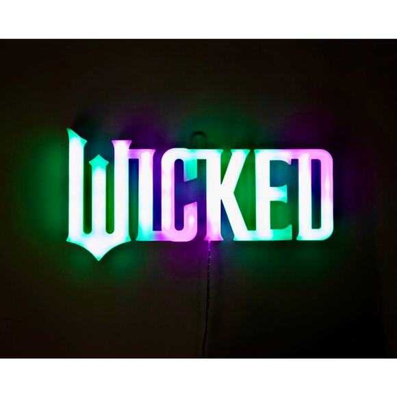 Idea Nuova Other - NIB WICKED Neon wall light Art Movie pink Green LED Universal City Studios